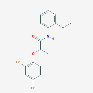 molecular formula C17H17Br2NO2 B502825 2-(2,4-dibromophenoxy)-N-(2-ethylphenyl)propanamide 