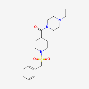 molecular formula C19H29N3O3S B5028257 1-{[1-(benzylsulfonyl)-4-piperidinyl]carbonyl}-4-ethylpiperazine 