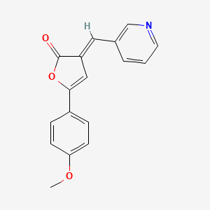 molecular formula C17H13NO3 B5028258 5-(4-methoxyphenyl)-3-(3-pyridinylmethylene)-2(3H)-furanone 