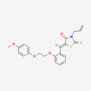 molecular formula C22H21NO4S2 B5028269 3-allyl-5-{2-[2-(4-methoxyphenoxy)ethoxy]benzylidene}-2-thioxo-1,3-thiazolidin-4-one 