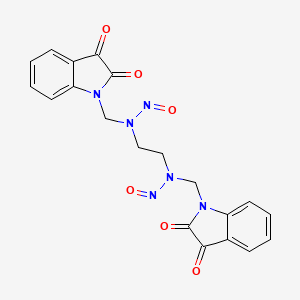 molecular formula C20H16N6O6 B5028343 1,1'-{1,2-ethanediylbis[(nitrosoimino)methylene]}bis(1H-indole-2,3-dione) 