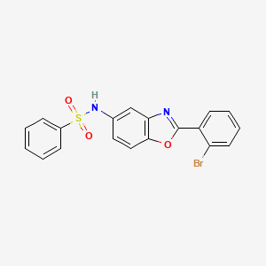 molecular formula C19H13BrN2O3S B5028433 N-[2-(2-bromophenyl)-1,3-benzoxazol-5-yl]benzenesulfonamide 