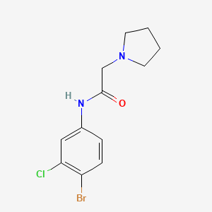 molecular formula C12H14BrClN2O B5028446 N-(4-bromo-3-chlorophenyl)-2-(1-pyrrolidinyl)acetamide 