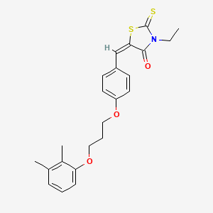 molecular formula C23H25NO3S2 B5028458 5-{4-[3-(2,3-dimethylphenoxy)propoxy]benzylidene}-3-ethyl-2-thioxo-1,3-thiazolidin-4-one 