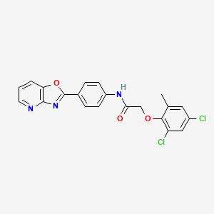 molecular formula C21H15Cl2N3O3 B5028462 2-(2,4-dichloro-6-methylphenoxy)-N-(4-[1,3]oxazolo[4,5-b]pyridin-2-ylphenyl)acetamide 