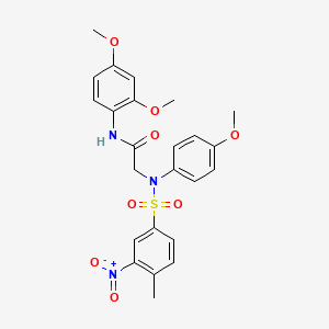 molecular formula C24H25N3O8S B5028470 N~1~-(2,4-dimethoxyphenyl)-N~2~-(4-methoxyphenyl)-N~2~-[(4-methyl-3-nitrophenyl)sulfonyl]glycinamide 