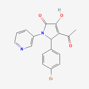 4-acetyl-5-(4-bromophenyl)-3-hydroxy-1-(3-pyridinyl)-1,5-dihydro-2H-pyrrol-2-one