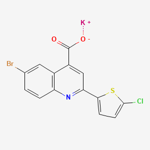 molecular formula C14H6BrClKNO2S B5028493 potassium 6-bromo-2-(5-chloro-2-thienyl)-4-quinolinecarboxylate 