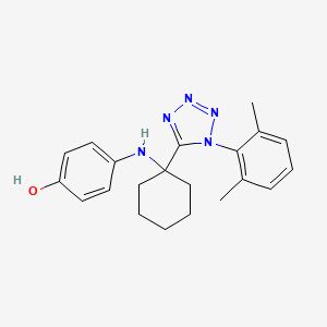 molecular formula C21H25N5O B5028501 4-({1-[1-(2,6-dimethylphenyl)-1H-tetrazol-5-yl]cyclohexyl}amino)phenol 