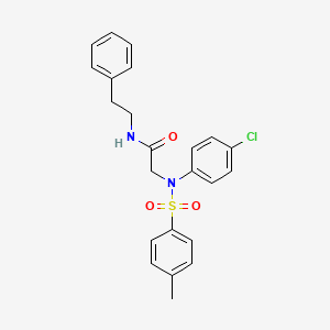 N~2~-(4-chlorophenyl)-N~2~-[(4-methylphenyl)sulfonyl]-N~1~-(2-phenylethyl)glycinamide