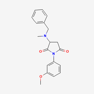 molecular formula C19H20N2O3 B5028516 3-[benzyl(methyl)amino]-1-(3-methoxyphenyl)-2,5-pyrrolidinedione 