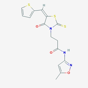 N-(5-methyl-3-isoxazolyl)-3-[4-oxo-5-(2-thienylmethylene)-2-thioxo-1,3-thiazolidin-3-yl]propanamide