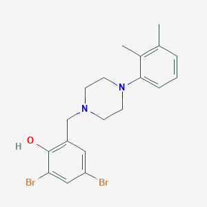 2,4-dibromo-6-{[4-(2,3-dimethylphenyl)-1-piperazinyl]methyl}phenol