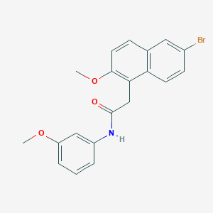 molecular formula C20H18BrNO3 B5028545 2-(6-bromo-2-methoxy-1-naphthyl)-N-(3-methoxyphenyl)acetamide 