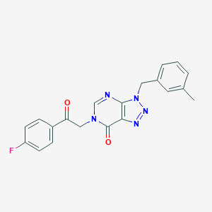 molecular formula C20H16FN5O2 B502856 6-[2-(4-fluorophenyl)-2-oxoethyl]-3-(3-methylbenzyl)-3,6-dihydro-7H-[1,2,3]triazolo[4,5-d]pyrimidin-7-one 