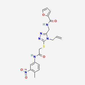 molecular formula C20H20N6O5S B5028587 N-{[4-allyl-5-({2-[(4-methyl-3-nitrophenyl)amino]-2-oxoethyl}thio)-4H-1,2,4-triazol-3-yl]methyl}-2-furamide 