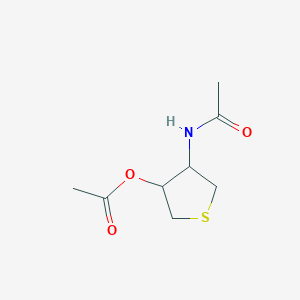 molecular formula C8H13NO3S B5028599 4-(acetylamino)tetrahydro-3-thienyl acetate 