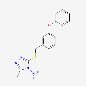 3-methyl-5-[(3-phenoxybenzyl)thio]-4H-1,2,4-triazol-4-amine