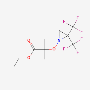 molecular formula C10H13F6NO3 B5028608 ethyl 2-{[2,2-bis(trifluoromethyl)-1-aziridinyl]oxy}-2-methylpropanoate 