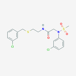 N~1~-{2-[(3-chlorobenzyl)thio]ethyl}-N~2~-(3-chlorophenyl)-N~2~-(methylsulfonyl)glycinamide
