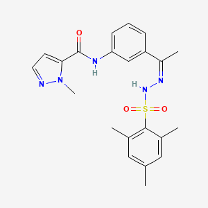 N-{3-[N-(mesitylsulfonyl)ethanehydrazonoyl]phenyl}-1-methyl-1H-pyrazole-5-carboxamide