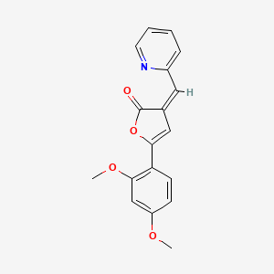 molecular formula C18H15NO4 B5028628 5-(2,4-dimethoxyphenyl)-3-(2-pyridinylmethylene)-2(3H)-furanone 