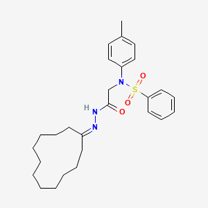 N-[2-(2-cyclododecylidenehydrazino)-2-oxoethyl]-N-(4-methylphenyl)benzenesulfonamide