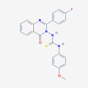 molecular formula C22H17FN4O2S B502864 N-(2-(4-fluorophenyl)-4-oxo-3(4H)-quinazolinyl)-N'-(4-methoxyphenyl)thiourea 