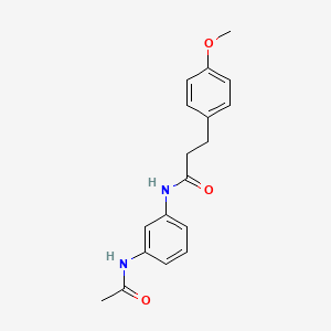 molecular formula C18H20N2O3 B5028641 N-[3-(acetylamino)phenyl]-3-(4-methoxyphenyl)propanamide 