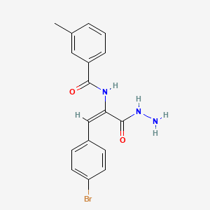 molecular formula C17H16BrN3O2 B5028661 N-[2-(4-bromophenyl)-1-(hydrazinocarbonyl)vinyl]-3-methylbenzamide 