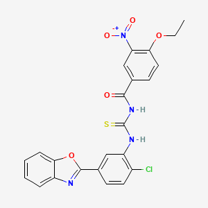 N-({[5-(1,3-benzoxazol-2-yl)-2-chlorophenyl]amino}carbonothioyl)-4-ethoxy-3-nitrobenzamide