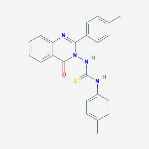 molecular formula C23H20N4OS B502868 N-(4-methylphenyl)-N'-(2-(4-methylphenyl)-4-oxo-3(4H)-quinazolinyl)thiourea 
