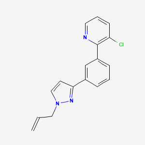 molecular formula C17H14ClN3 B5028685 2-[3-(1-allyl-1H-pyrazol-3-yl)phenyl]-3-chloropyridine 