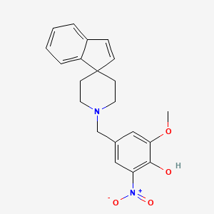molecular formula C21H22N2O4 B5028691 2-methoxy-6-nitro-4-(1'H-spiro[indene-1,4'-piperidin]-1'-ylmethyl)phenol 