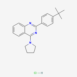 molecular formula C22H26ClN3 B5028700 2-(4-tert-butylphenyl)-4-(1-pyrrolidinyl)quinazoline hydrochloride 