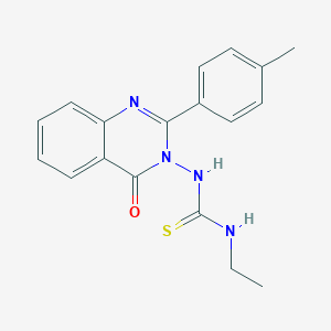 molecular formula C18H18N4OS B502871 N-ethyl-N'-(2-(4-methylphenyl)-4-oxo-3(4H)-quinazolinyl)thiourea 