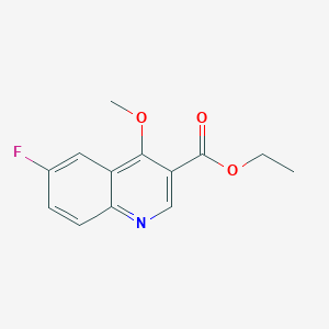 molecular formula C13H12FNO3 B502876 Ethyl 6-fluoro-4-methoxy-3-quinolinecarboxylate 