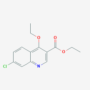 molecular formula C14H14ClNO3 B502879 Ethyl 7-chloro-4-ethoxy-3-quinolinecarboxylate 