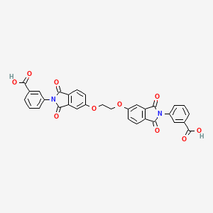 molecular formula C32H20N2O10 B5028815 3,3'-{1,2-ethanediylbis[oxy(1,3-dioxo-1,3-dihydro-2H-isoindole-5,2-diyl)]}dibenzoic acid 