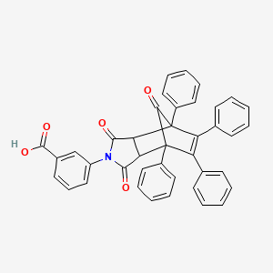 molecular formula C40H27NO5 B5028827 3-(3,5,10-trioxo-1,7,8,9-tetraphenyl-4-azatricyclo[5.2.1.0~2,6~]dec-8-en-4-yl)benzoic acid 