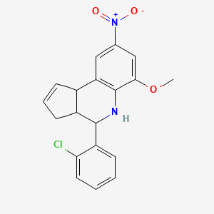 4-(2-chlorophenyl)-6-methoxy-8-nitro-3a,4,5,9b-tetrahydro-3H-cyclopenta[c]quinoline