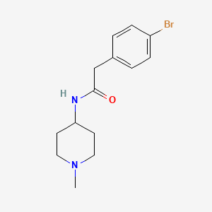 molecular formula C14H19BrN2O B5028843 2-(4-bromophenyl)-N-(1-methyl-4-piperidinyl)acetamide 