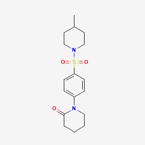 molecular formula C17H24N2O3S B5028853 1-{4-[(4-methyl-1-piperidinyl)sulfonyl]phenyl}-2-piperidinone 