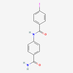 molecular formula C14H11IN2O2 B5028860 N-[4-(aminocarbonyl)phenyl]-4-iodobenzamide 