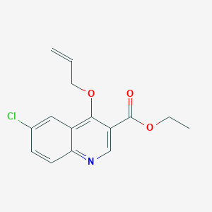 molecular formula C15H14ClNO3 B502887 Ethyl 4-(allyloxy)-6-chloro-3-quinolinecarboxylate 