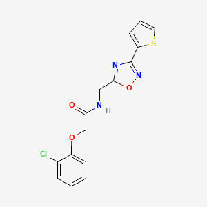 molecular formula C15H12ClN3O3S B5028886 2-(2-chlorophenoxy)-N-{[3-(2-thienyl)-1,2,4-oxadiazol-5-yl]methyl}acetamide 