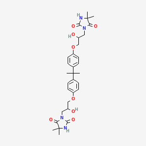 molecular formula C31H40N4O8 B5028907 3,3'-{2,2-propanediylbis[4,1-phenyleneoxy(2-hydroxy-3,1-propanediyl)]}bis(5,5-dimethyl-2,4-imidazolidinedione) 