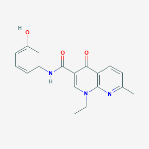 1-ethyl-N-(3-hydroxyphenyl)-7-methyl-4-oxo-1,4-dihydro-1,8-naphthyridine-3-carboxamide