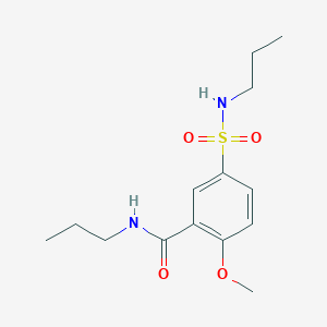 molecular formula C14H22N2O4S B5028923 2-methoxy-N-propyl-5-[(propylamino)sulfonyl]benzamide 