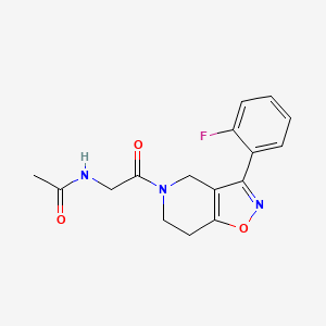 molecular formula C16H16FN3O3 B5028953 N-{2-[3-(2-fluorophenyl)-6,7-dihydroisoxazolo[4,5-c]pyridin-5(4H)-yl]-2-oxoethyl}acetamide 